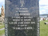 Pierre tombale J.-C. Saindon